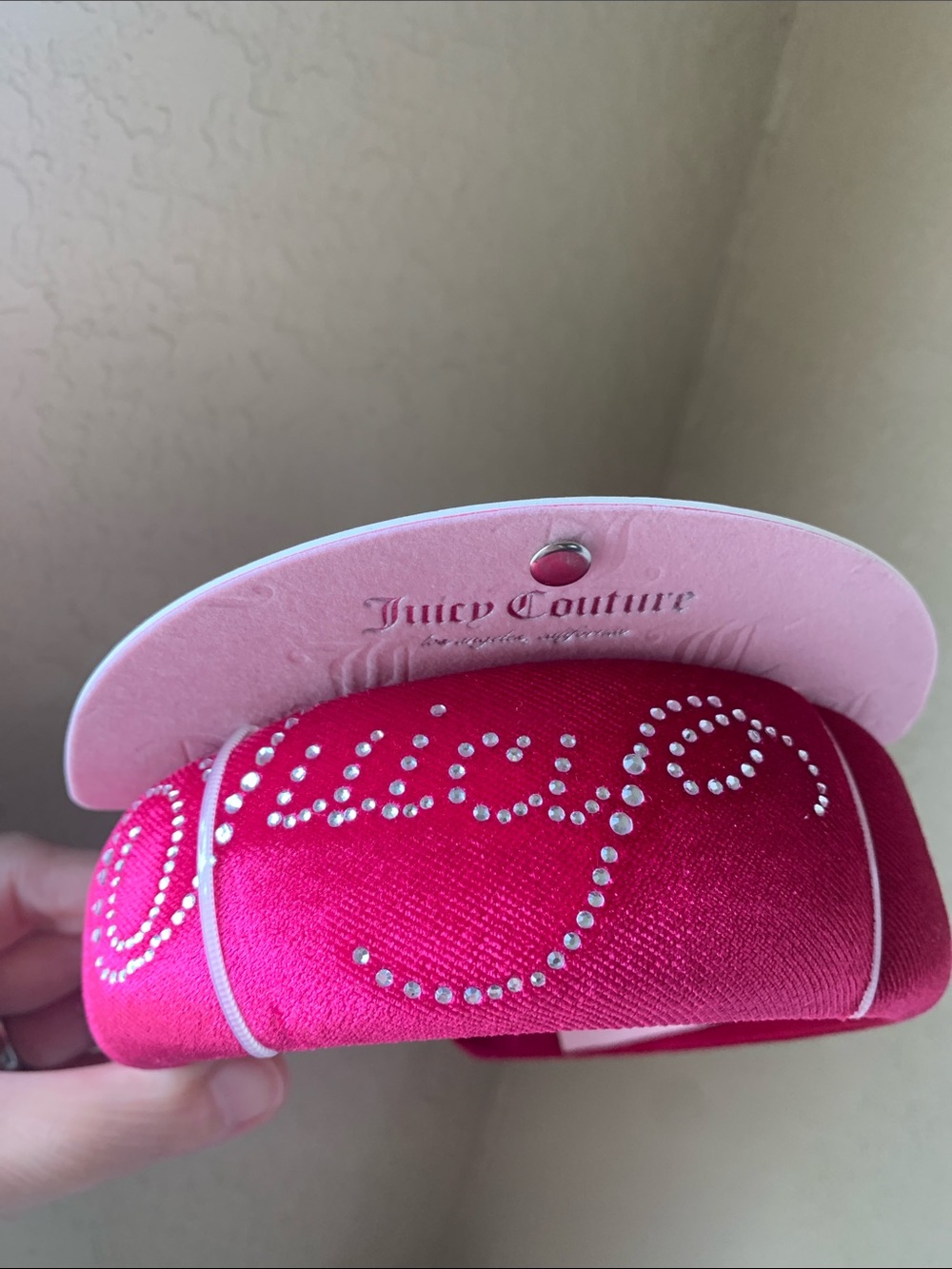 Juicy Couture Hot Pink Rhinestone padded headband